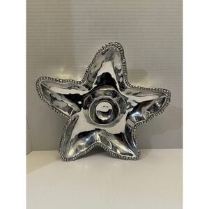 Beatriz Ball Handmade Metalware Starfish Chip and Dip Bowl Heavy